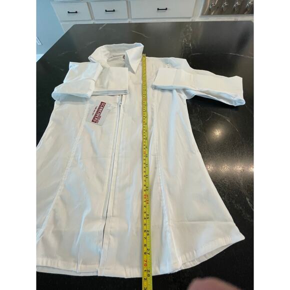 NWT Schneiders Cowgirl Royalty zip front long sleeve white show shirt L - Picture 7 of 10